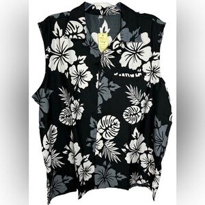 NWT Stylore Men's 2XL Sleeveless Hawaiian Shirt